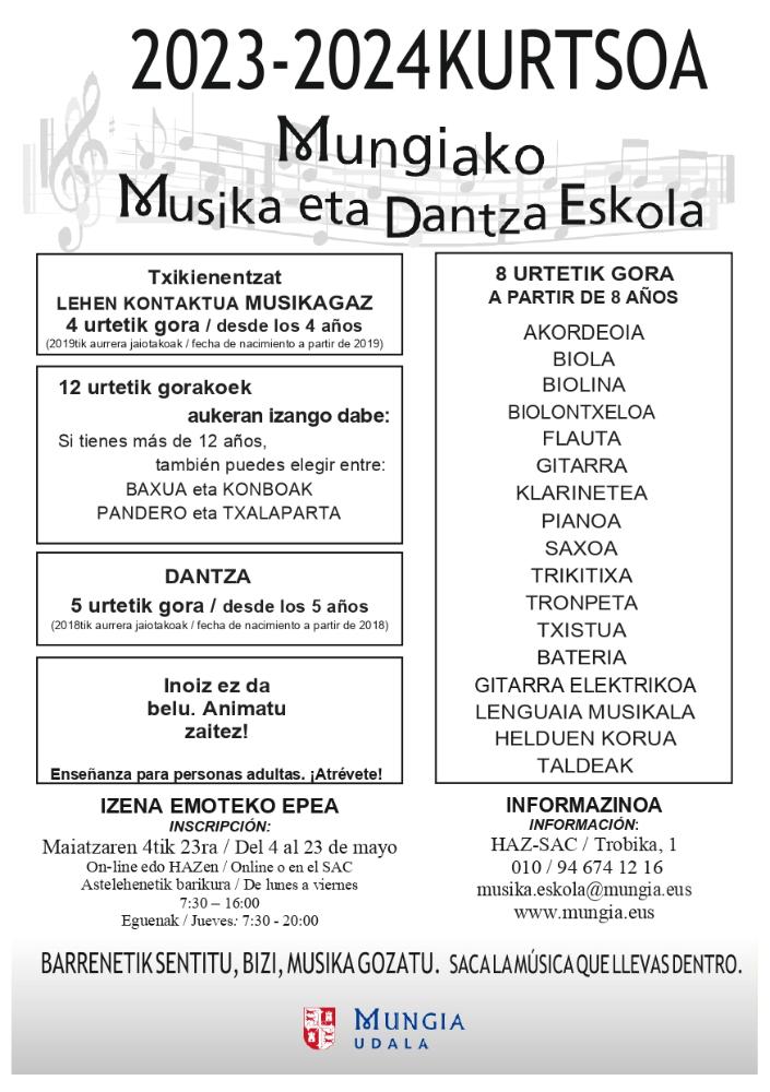 Imagen Udal Musika eta dantza eskola 2023-2024