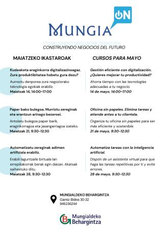 Imagen MUNGIA ON! CURSOS PARA MAYO