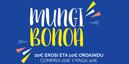 Imagen CONVOCATORIA DEL PROGRAMA “MUNGIBONOA 2024” PARA EL ESTÍMULO AL CONSUMO DIRECTO EN COMERCIO Y SECTOR SERVICIOS DE MUNGIA