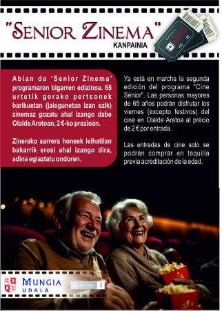 Imagen En marcha la segunda edición de la campaña “Cine Senior” en Olalde Aretoa de Mungia