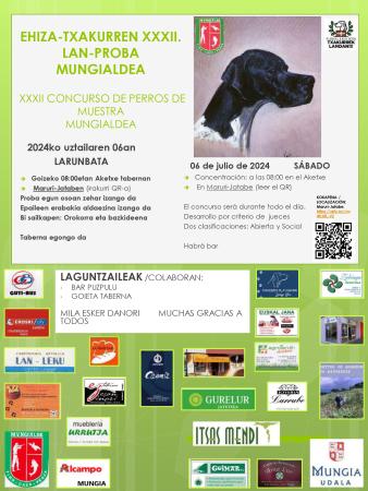 XXXII CONCURSO DE PERROS DE MUESTRA. PRUEBA DE TRABAJO