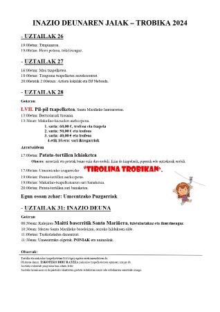FIESTAS SAN IGNACIO- TROBIKA