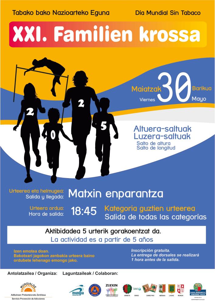 Imagen Tabako Barik XXI. Familia-Krosa izango da Mungian ostiralean, maiatzak 30
