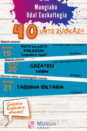Imagen Actividades con motivo del 40 aniversario del Euskaltegi