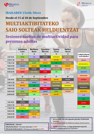Imagen El Ayuntamiento de Mungia apuesta por el deporte con sesiones de multiactividad para personas adultas 