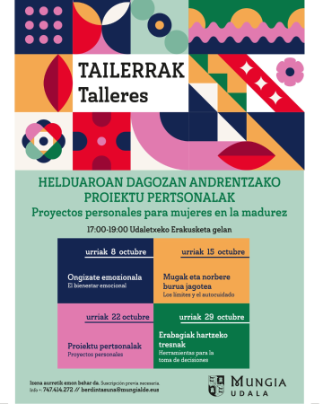 Talleres: Proyectos personales para mujeres en la madurez