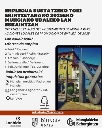 Imagen ENPLEGUA SUSTATZEKO TOKI EKINTZETARAKO 2025EKO LAN ESKAINTZAK