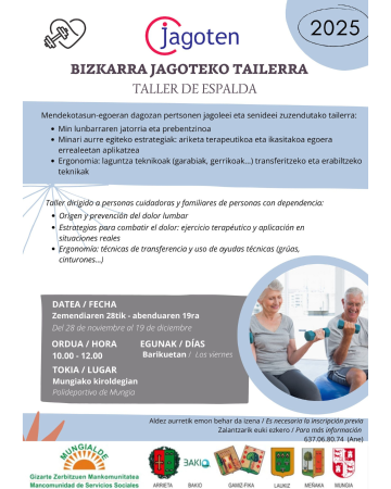Taller de espalda