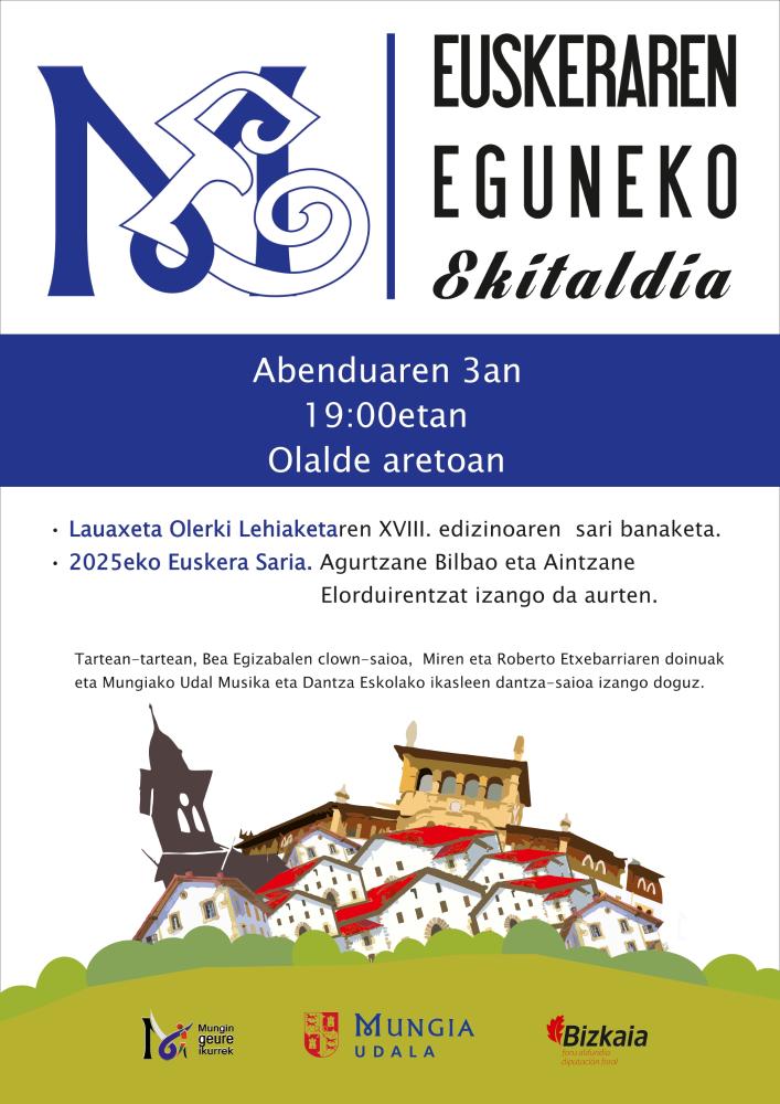 Imagen Olalde Aretoa acoge la celebración del Día del Euskera en Mungia