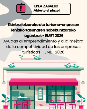 Irudia TURISMO-ENPRESEN EKINTZAILETZA ETA LEHIAKORTASUNA HOBETZEKO LAGUNTZAK